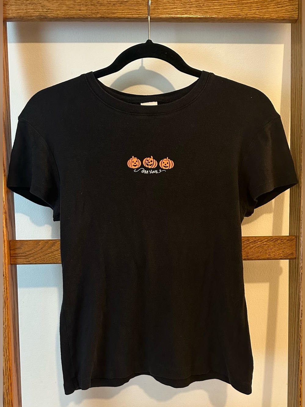 Black Halloween Old Navy Tee With Jack-O-Lanterns